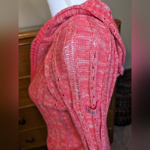 DKNY HOODED Half Zip WINTER Holiday Sweater SZ M - Picture 7 of 15